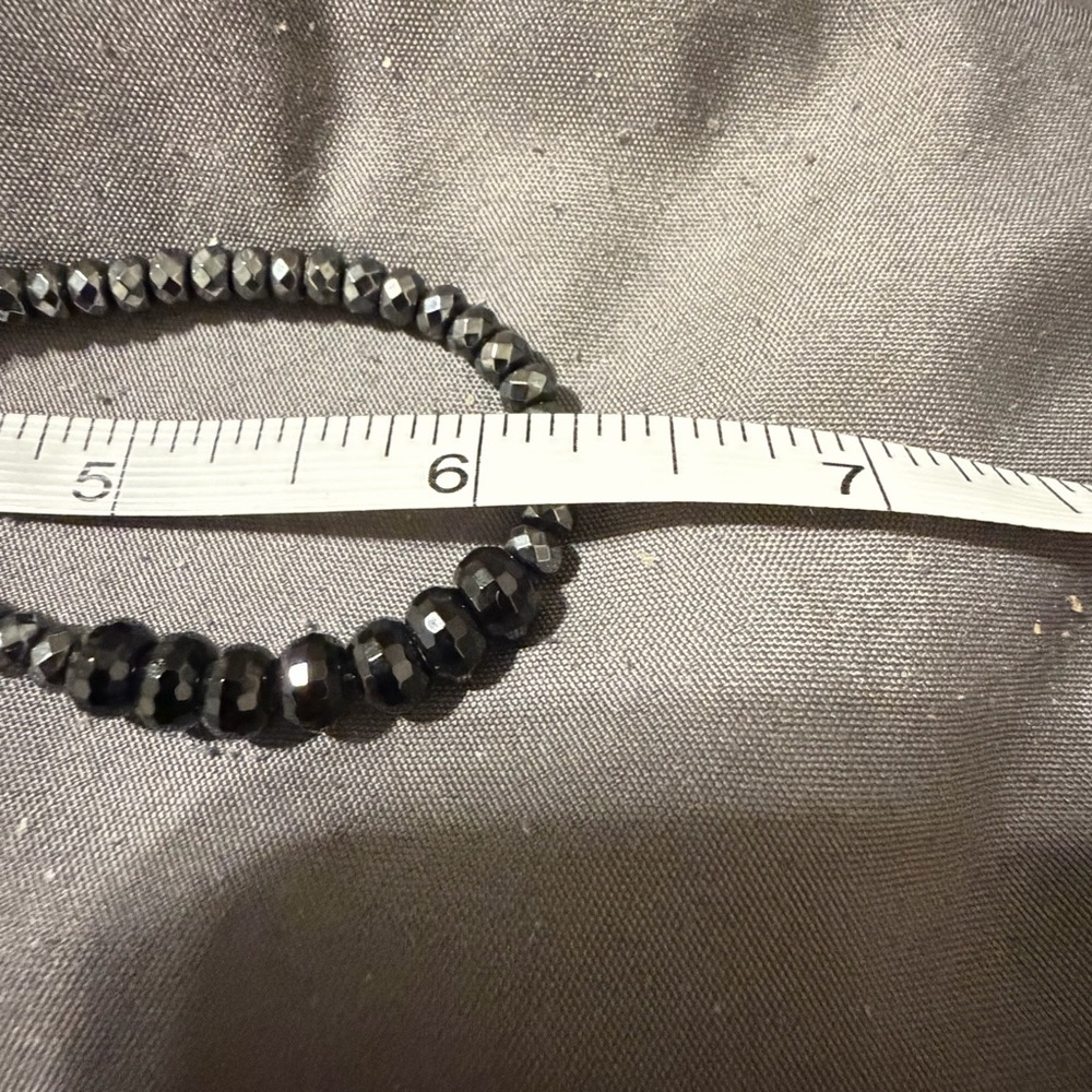Genuine Hematite Faceted Bead Choker Necklace – Healing Stone - Picture 7 of 7